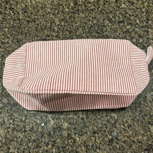 Seersucker makeup bag